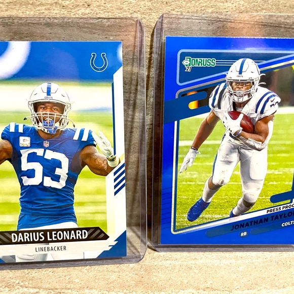 Lot of (2) Colts Football Cards Jonathan Taylor and Darius Leonard Indianapolis - Picture 1 of 5